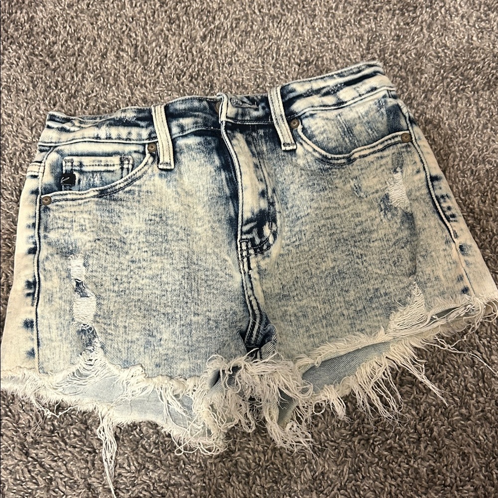KanCan Blue Distressed Jean Shorts